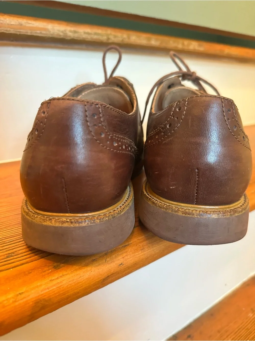Cole Haan Brown Leather Wingtip Oxfords 10.5